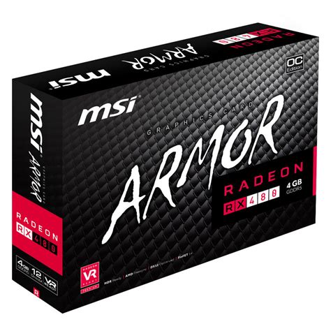 MSI Radeon RX 480 Armor 4GB OC GDDR5 PcComponentes