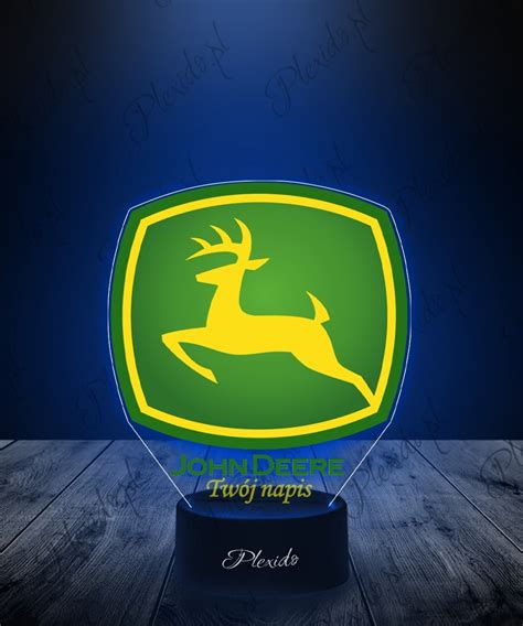 Lampka LED 3D Plexido Z Nadrukiem UV John Deere Emblemat Plexido Pl