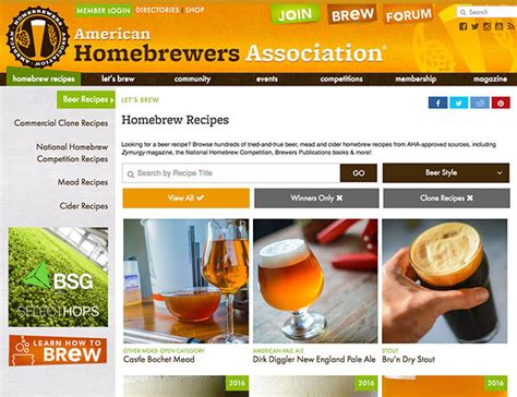 The 5 Best Sites for Free Homebrewing Recipes • Hop Culture