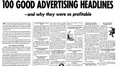 100 Ways To Write A Profitable Advertising Headline As Learned From 44