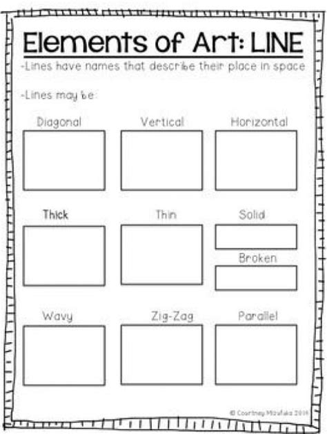 Free Printable Elements Of Art Worksheets