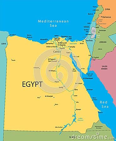 Egypt Vector Map Stock Photo - Image: 7452540