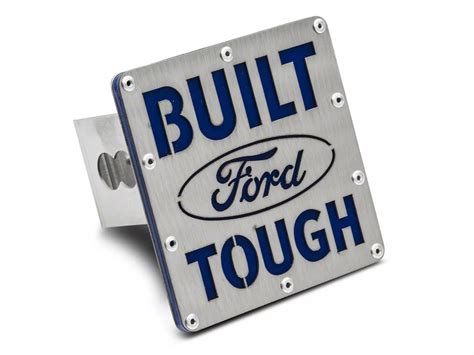 Universal AT Built Ford Tough Class III Hitch Cover Brushed Stainless