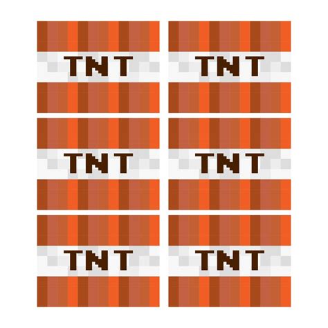 10 Best Tnt Minecraft Party Printables Printablee Free Printable Porn