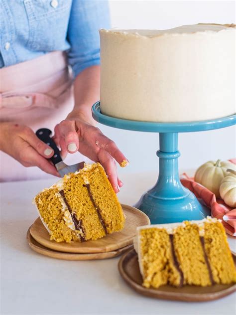 Indulge In The Perfect Fall Treat Pumpkin Cake With Chocolate Ganache And Maple Cream Cheese