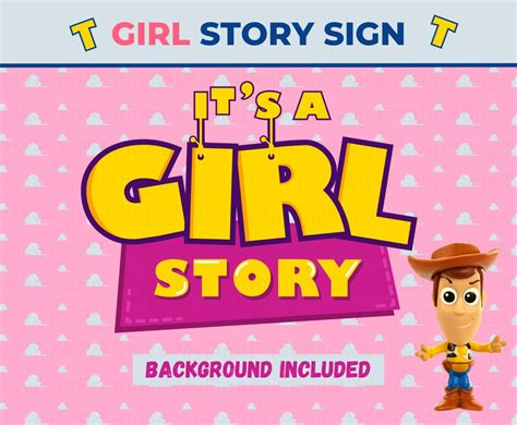 Toy Story Logo Svg, It's a Girl Story Cake Topper Instant Download ...