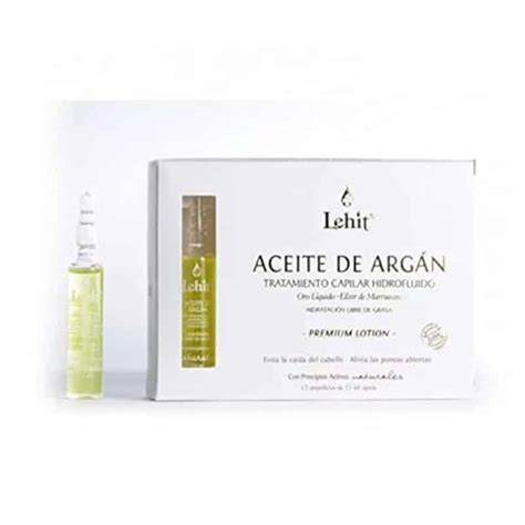 Lehit Aceite De Argan Tratamiento Capilar 12 Ampolleta 13ml