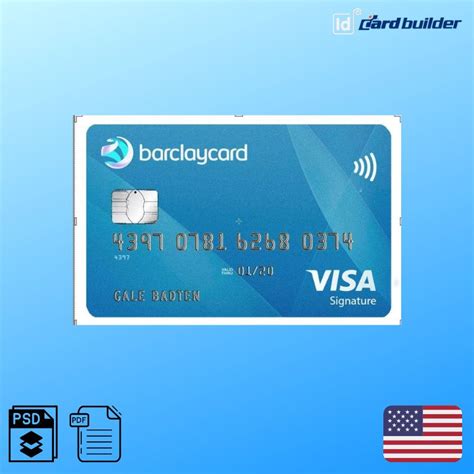 Barclay Visa Credit Card Template