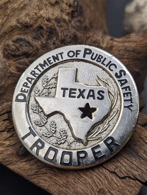 VINTAGE OBSOLETE TEXAS DPS STATE TROOPER POLICE BADGE By NIELSEN for ...