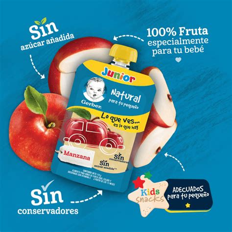 Gerber Papilla Junior Etapa 4 Manzana Pouch 110 G H E B México