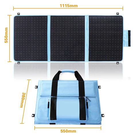 ETFE Laminated Mono 100W Foldable Solar Panel RPET Waterproof Fabric