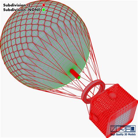 Hot Air Balloon V 2 3D Model 25 Obj Fbx Max Free3D