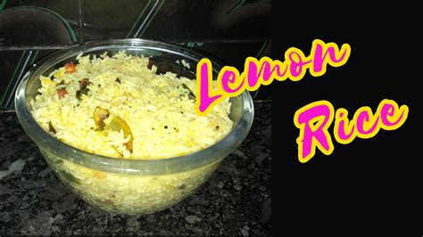 Lemon Rice Nimbu Rice Recipe Nimmakaya Pulihora English