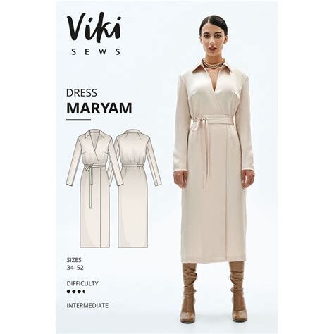 Maryam Dress Viki Sews Sewing Pattern Size Sew Essential