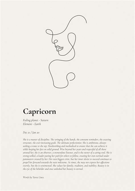 She Is Capricorn Print Capricorn Gift Astrology Print Custom Star