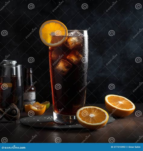 Chinotto Sparkling Drink With Citrus Fruits Stock Photo | CartoonDealer ...
