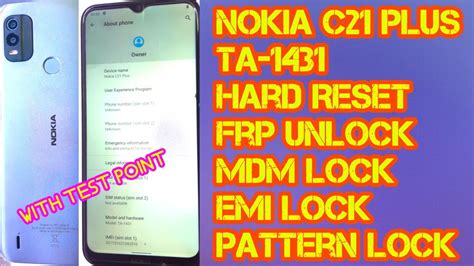 Nokia C Plus Hard Reset Unlock Tool Youtube