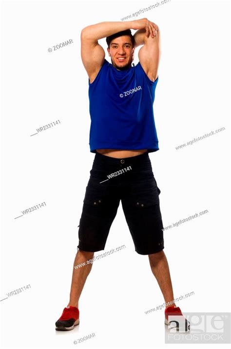 Muscular Man Isolated On The White Stock Photo Picture And Royalty