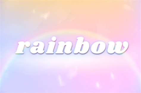 Free Photo | Rainbow aesthetic typography in colorful glowing rainbow font