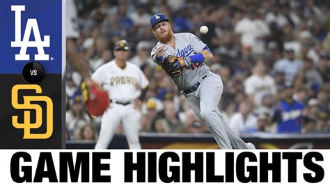 Dodgers Vs Padres Game Highlights 82421 Mlb Highlights Youtube