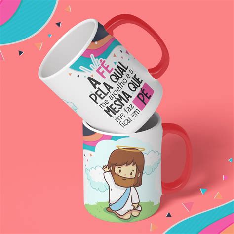 Caneca de Cerâmica Personalizada Cristã Elo7 Produtos Especiais