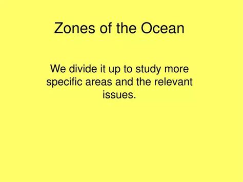 Ppt Zones Of The Ocean Powerpoint Presentation Free Download Id422508