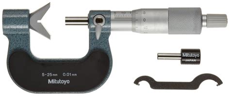 Mitutoyo V Anvil Micrometer For Flutes Cutting Head Ratchet