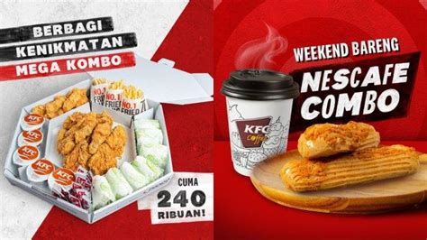 Beragam Promo KFC Hari Ini 23 Oktober 2021 Nescafe Combo Rp 20 Ribuan