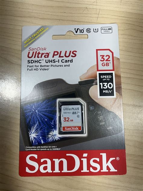 SANDISK ULTRA PLUS 32GB SDHC UHS 1 MEMORY CARD 130MB S EBay