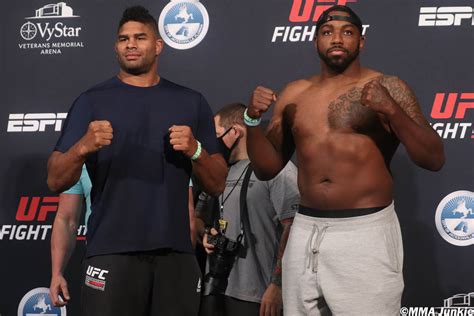 Alistair Overeem Walt Harris Ufc On Espn 8 Official Weigh Ins Mma Junkie