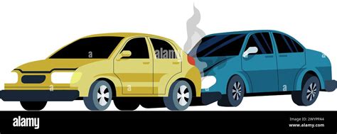 Frontal Collision Traffic Accident Vector Stock Vector Image Art Alamy