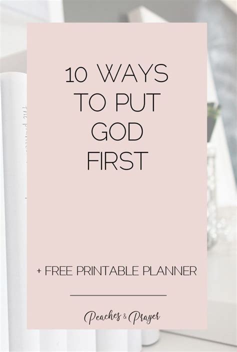 How To Put God First In Your Life God First Planner God First