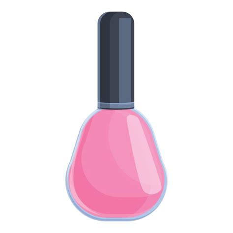 icono de botella de esmalte de uñas estilo de dibujos animados