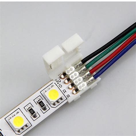 4 pin header connector female factory wholesale for RGB LED strip 10mm PCB RGB extension cable ...