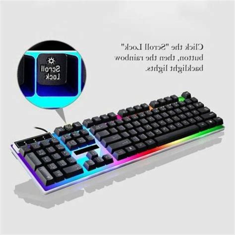 Victsing Ergonomic Wired Led Backlit Usb Game Keyboard