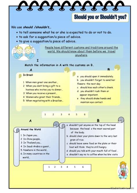 33 Should Shouldnt General Grammar Practice Grammar Prac