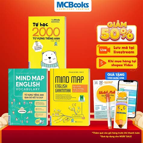 Sách Combo Mindmap English Và Tự Học 2000 Từ Vựng Tiếng Anh Cơ Bản Kèm App Học Online Shopee