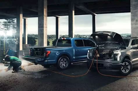 The Ford F 150 Lightning Can Charge Dead Electric Cars Including