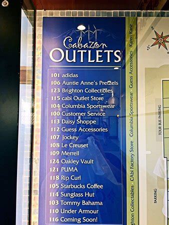 Cabazon Outlets Stores Map | Paul Smith