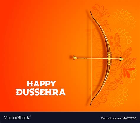 Hindu happy dussehra festival card design Vector Image