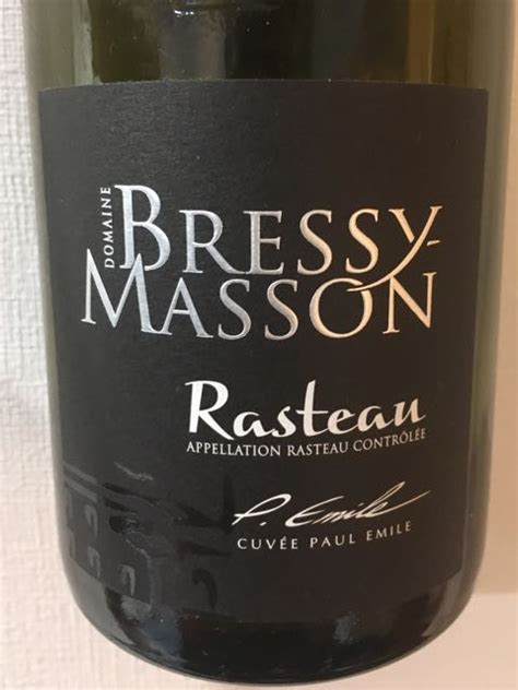 Dom Bressy Masson Rasteau Cuvée Paul Vinica 無料のワインアプリ