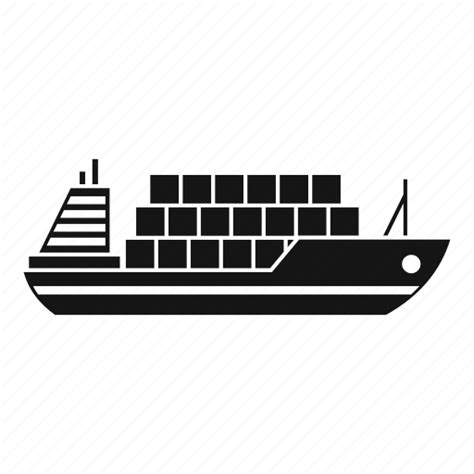 Cargo Export Isolated Ocean Sea Ship Shipping Icon Download On