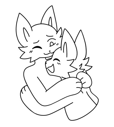 F2U Anthro Cats Hugging Base On Toyhouse