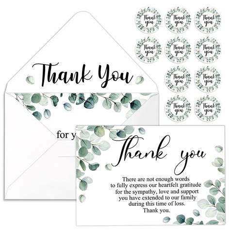 Buy 25 Pack Thank You Sympathy Cards Funeral Thank You Cards With