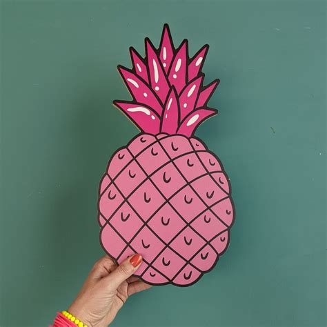 Pink Pineapple Decoration Etsy Uk