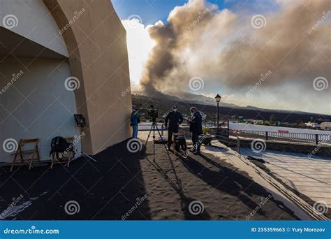 View Of Eruption Of Cumbre Vieja Volcano La Palma Canary Islands