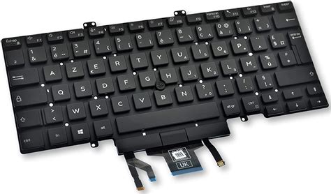 Dell Latitude 5410 Clavier Français Azerty Double Pointage Rétroéclairé Numéro De Pièce 7rr5h