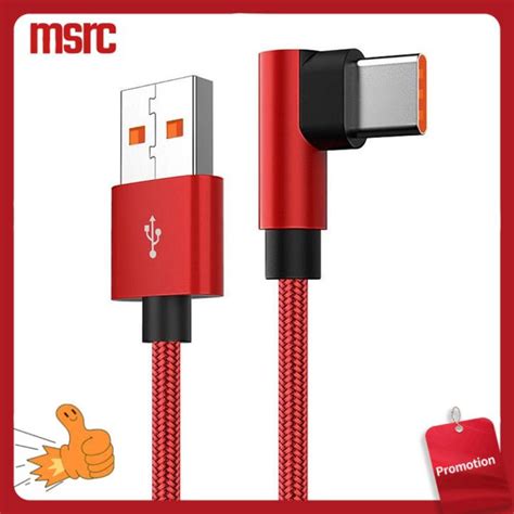 Msrc 90องศา การ6a สายข้อมูล Pd 66w สาย Usb A ถึง Usb Type C ชาร์จเร็ว