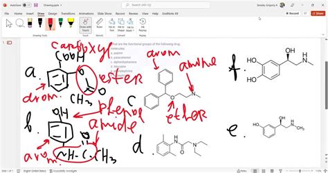 SOLVED: What are the functional groups of the following drug molecules ...