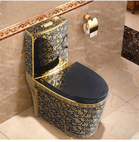 Factory Direct Premium Black Gold Color Sanitarios Bathroom Ceramic